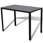 vidaXL Essgruppe Tisch Stühle 5-tlg. Kunstleder Schwarz