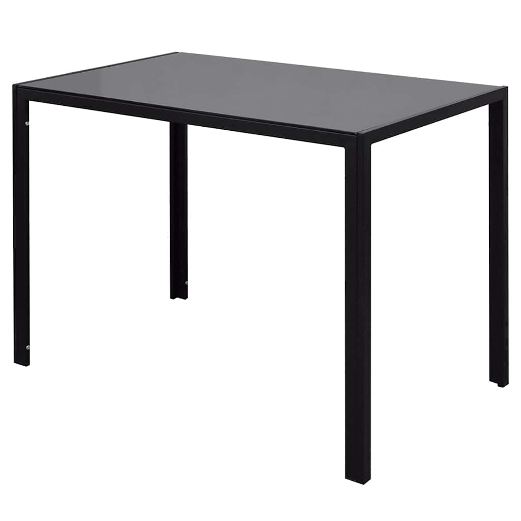 vidaXL Essgruppe Tisch Stühle 5-tlg. Kunstleder Schwarz und Weiß