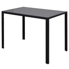 vidaXL Essgruppe Tisch Stühle 5-tlg. Kunstleder Schwarz und Weiß