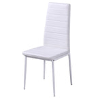 vidaXL Essgruppe Tisch Stühle 5-tlg. Kunstleder Schwarz und Weiß