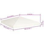 vidaXL Pavillondach 310 g/m² 3x3 m Cremeweiß