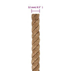 vidaXL Seil 100% Jute 12 mm 250 m