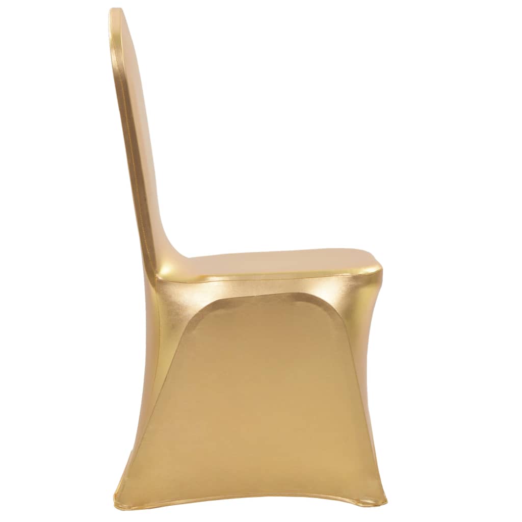 vidaXL 6 Stk. Stretch-Stuhlhussen Golden