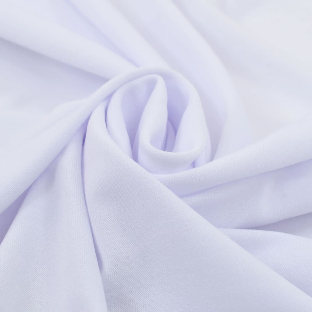 vidaXL 2 Stück Stretch-Tischdecken mit Rand Weiß 120x74 cm