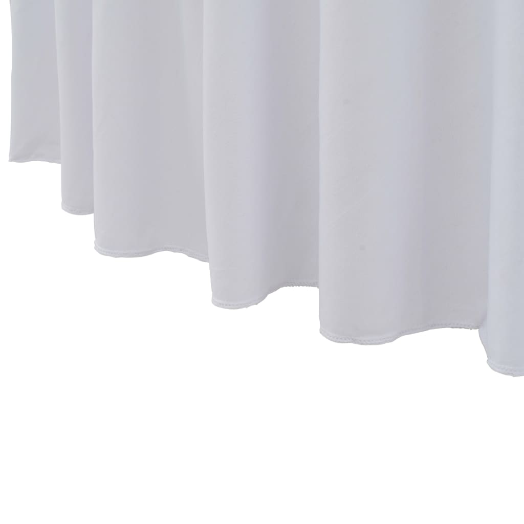 vidaXL 2 Stück Stretch-Tischdecken mit Rand Weiß 120x74 cm
