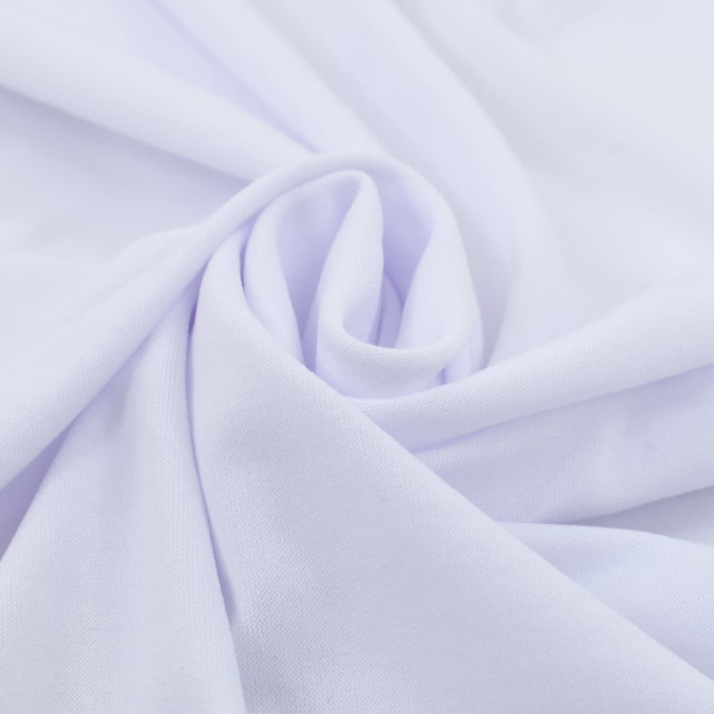vidaXL 2 Stück Stretch-Tischdecken mit Rand Weiß 120x74 cm