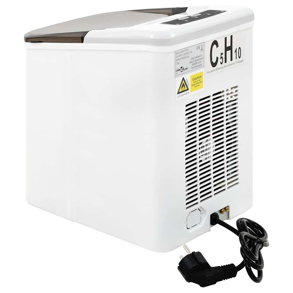 vidaXL Eiswürfelbereiter Weiß 1,4 L 15 kg / 24 h