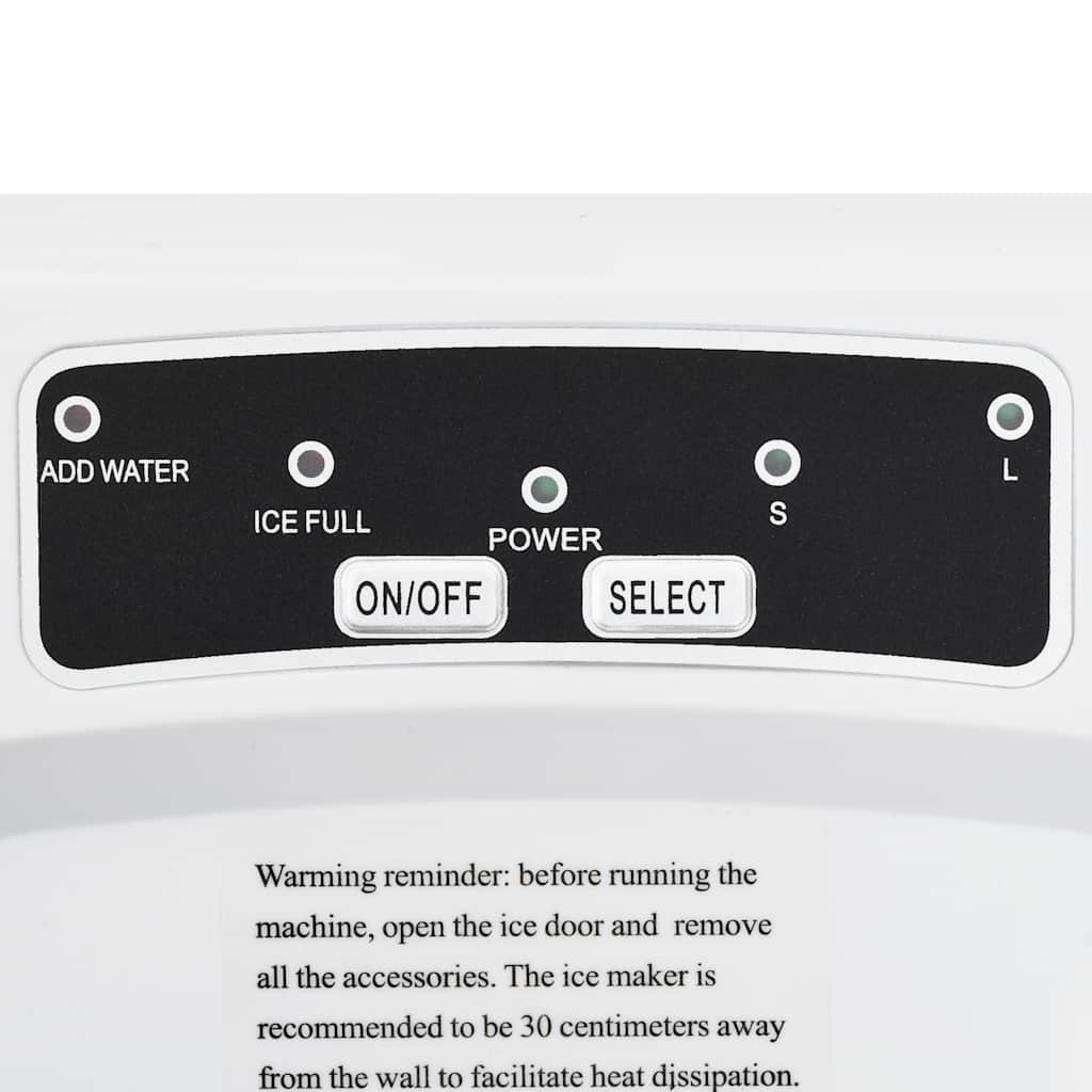 vidaXL Eiswürfelbereiter Weiß 1,4 L 15 kg / 24 h