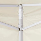 vidaXL Faltzelt mit 2 Wänden 291x291x315 cm Cremeweiß