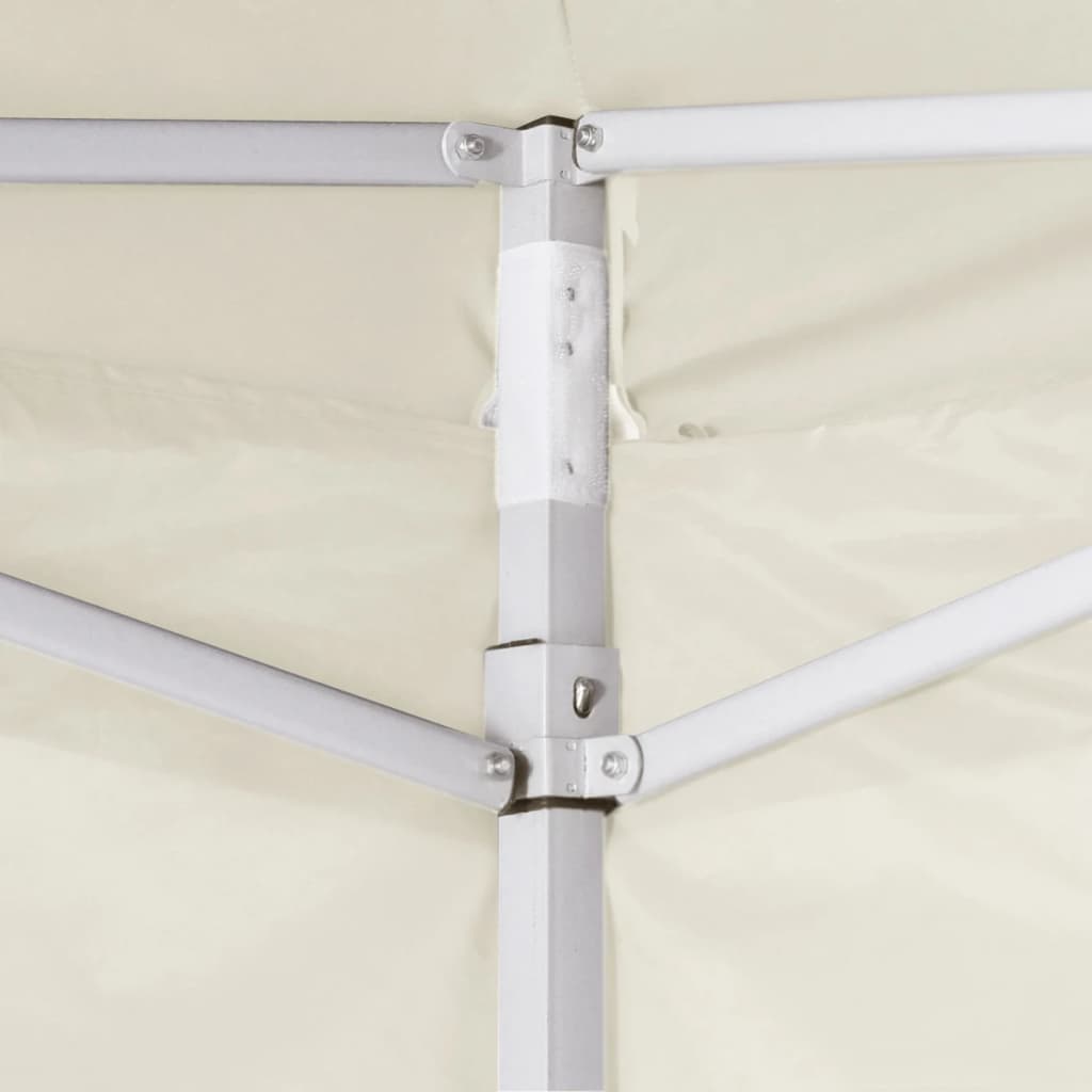vidaXL Faltzelt mit 2 Wänden 291x291x315 cm Cremeweiß