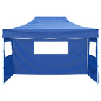 vidaXL Faltzelt mit 3 Seitenteilen 3x4,5 m Blau