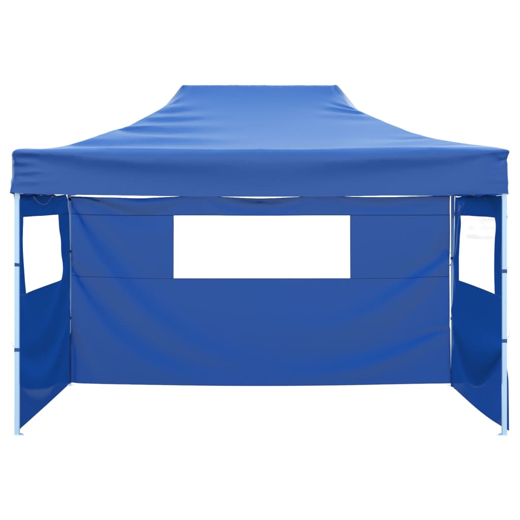 vidaXL Faltzelt mit 3 Seitenteilen 3x4,5 m Blau