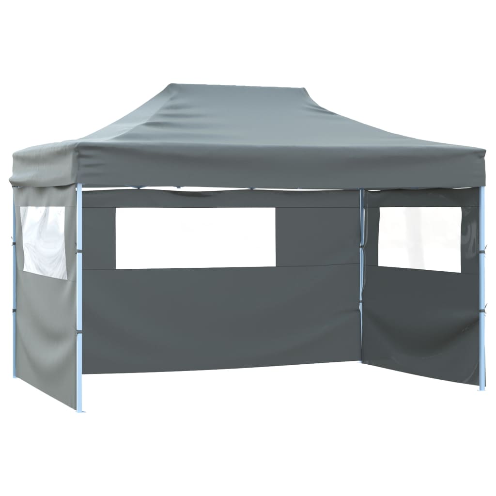 vidaXL Faltzelt mit 3 Wänden 431x291x315 cm Anthrazit