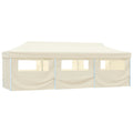 vidaXL Faltzelt Partyzelt Pop-Up mit 8 Seitenwänden 870x291x315 cm Creme