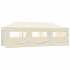 vidaXL Faltzelt Partyzelt Pop-Up mit 8 Seitenwänden 870x291x315 cm Creme