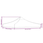 vidaXL Partyzeltdach 3x3 m Creme