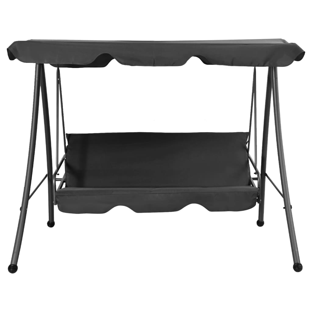 vidaXL Hollywoodschaukel mit Dach Anthrazit 192×118×175 cm Stahl