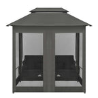vidaXL Gartenschaukel mit Bettfunktion und Dach 220×160×240 cm Stahl