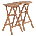 vidaXL Klappbare Barhocker 2 Stk. Massivholz Teak