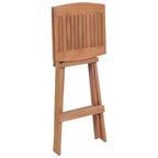 vidaXL Klappbare Barhocker 2 Stk. Massivholz Teak
