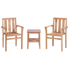 vidaXL 3-tlg. Bistro-Set Teak Massivholz