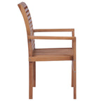 vidaXL Essstühle 4 Stk. Stapelbar Massivholz Teak