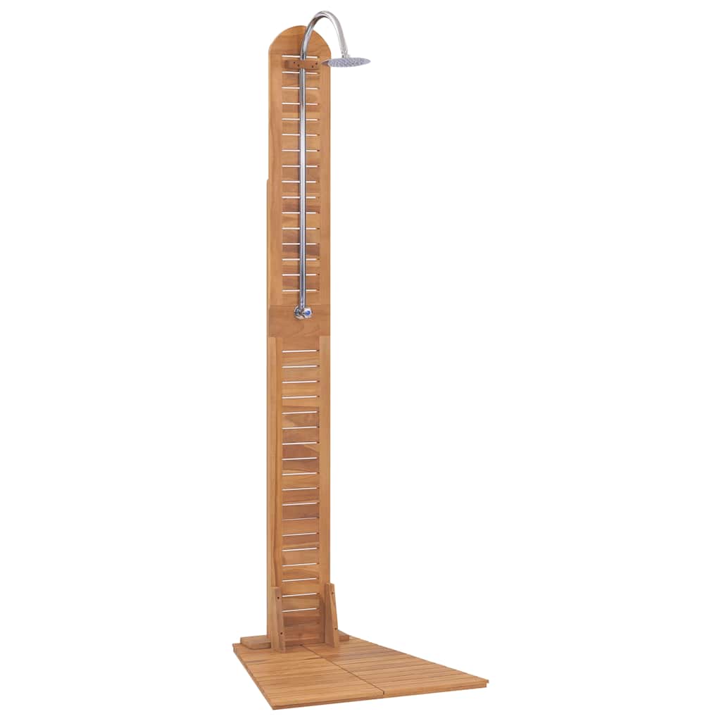 vidaXL Gartendusche Massivholz Teak 70x75x204 cm