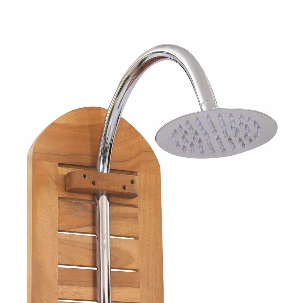vidaXL Gartendusche Massivholz Teak 70x75x204 cm