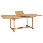 vidaXL Garten-Ausziehtisch 150-200x100x75 cm Massivholz Teak