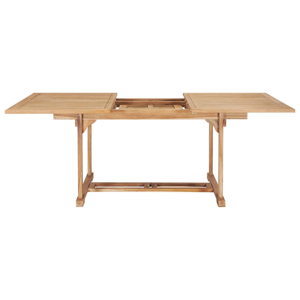 vidaXL Garten-Ausziehtisch 150-200x100x75 cm Massivholz Teak