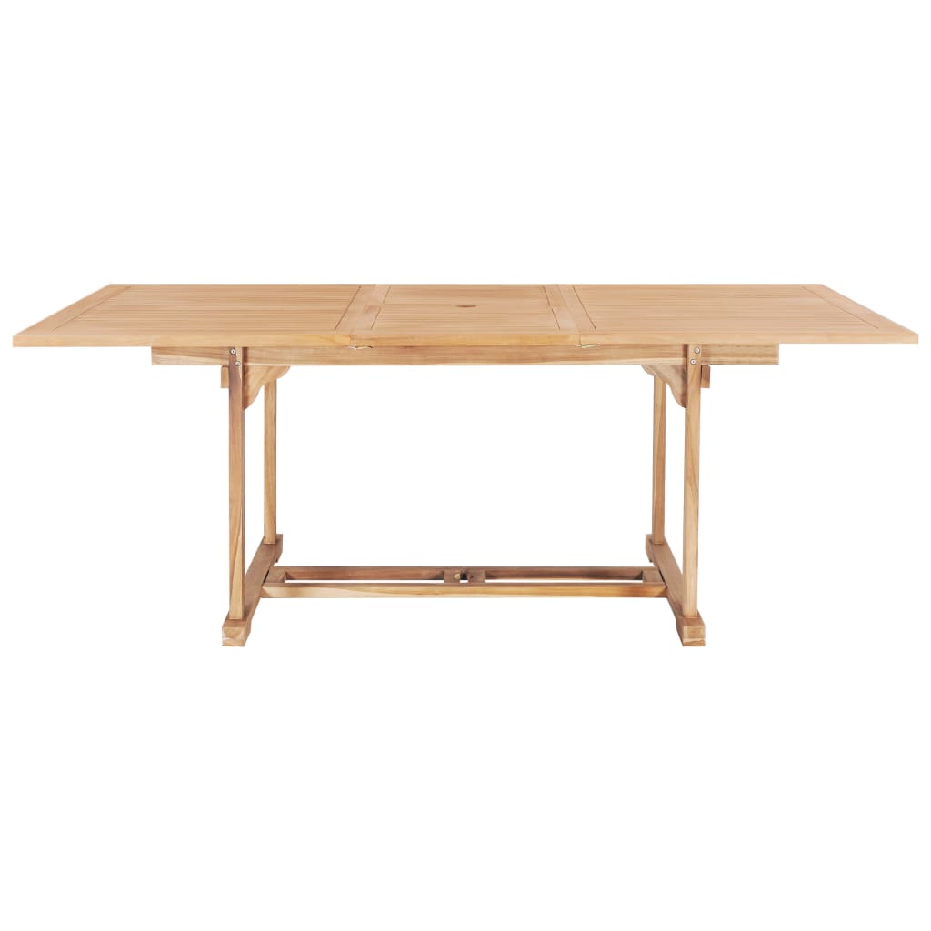 vidaXL Garten-Ausziehtisch 150-200x100x75 cm Massivholz Teak