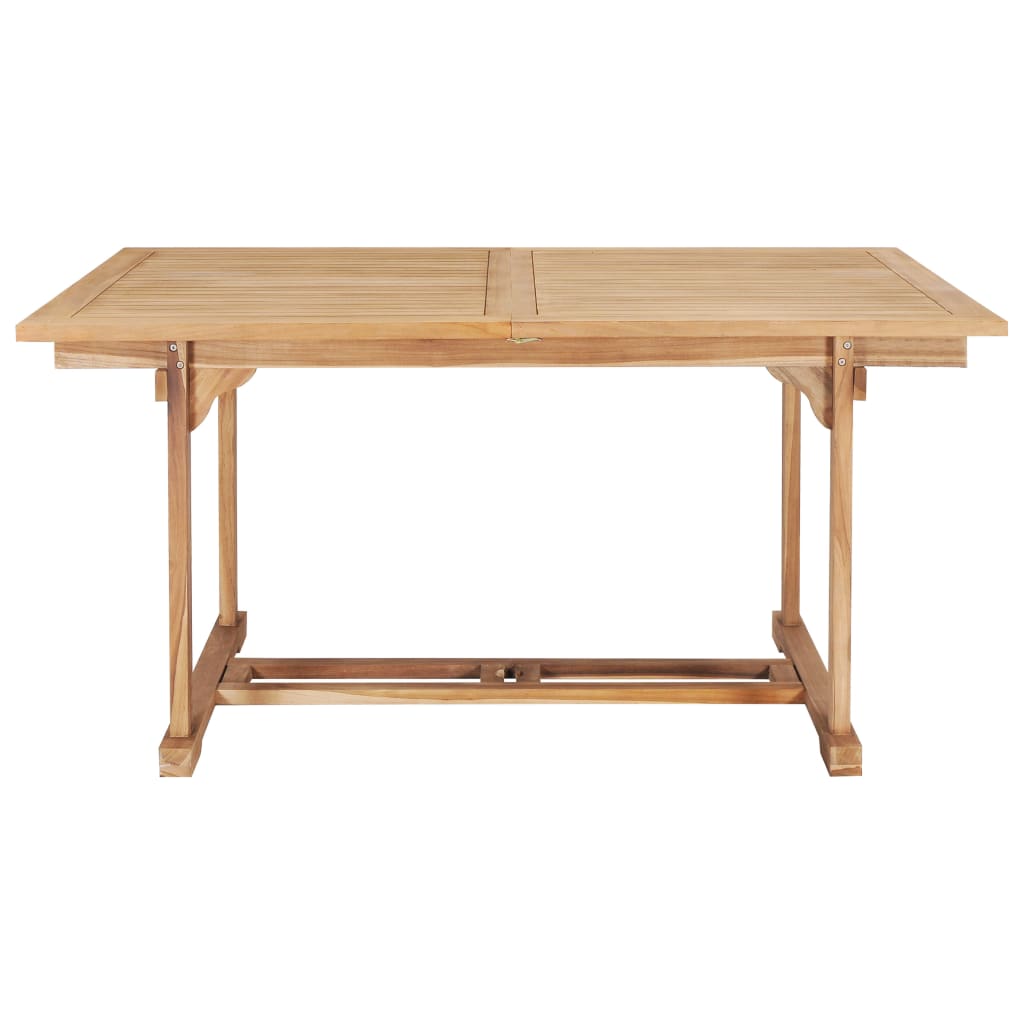 vidaXL Garten-Ausziehtisch 150-200x100x75 cm Massivholz Teak