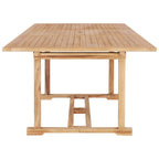 vidaXL Garten-Ausziehtisch 150-200x100x75 cm Massivholz Teak