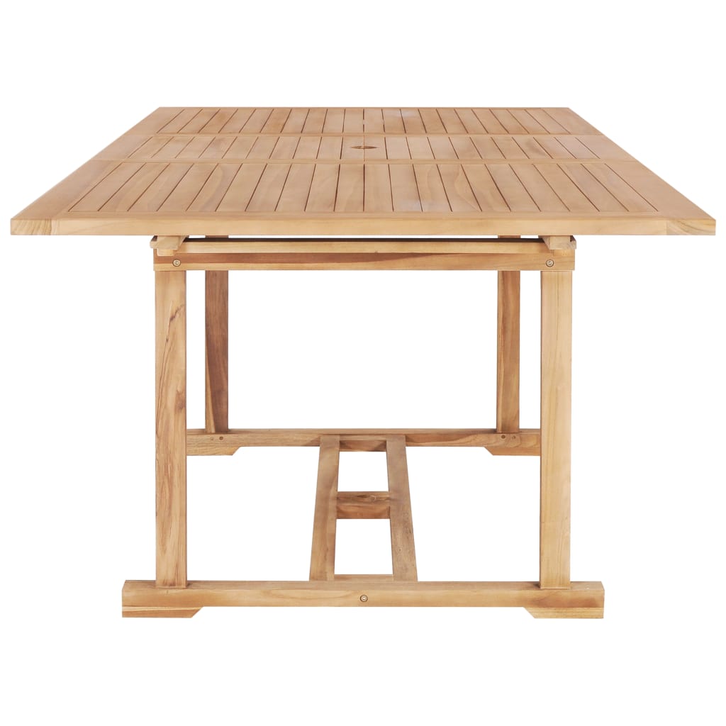 vidaXL Garten-Ausziehtisch 150-200x100x75 cm Massivholz Teak