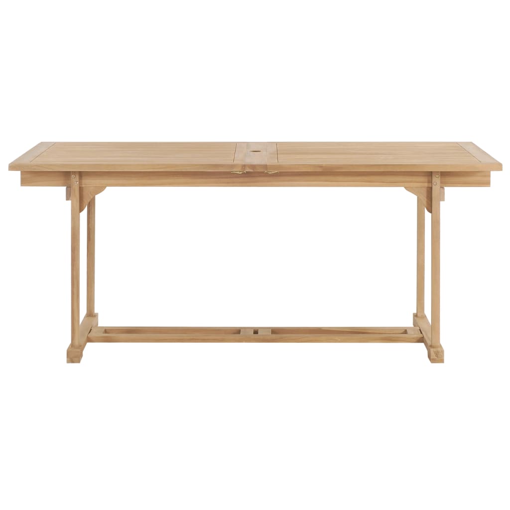 vidaXL Garten-Ausziehtisch 180-280x100x75 cm Massivholz Teak