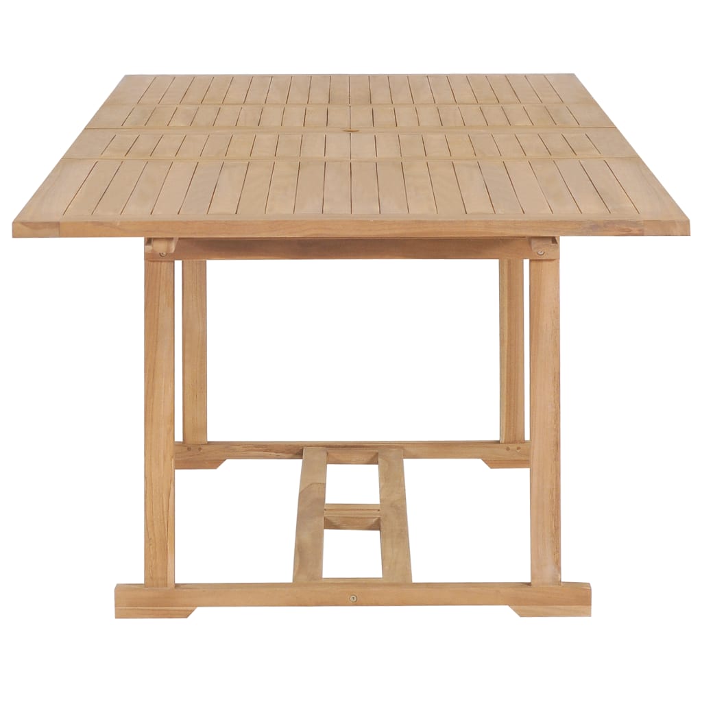 vidaXL Garten-Ausziehtisch 180-280x100x75 cm Massivholz Teak