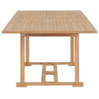 vidaXL Garten-Ausziehtisch 180-280x100x75 cm Massivholz Teak