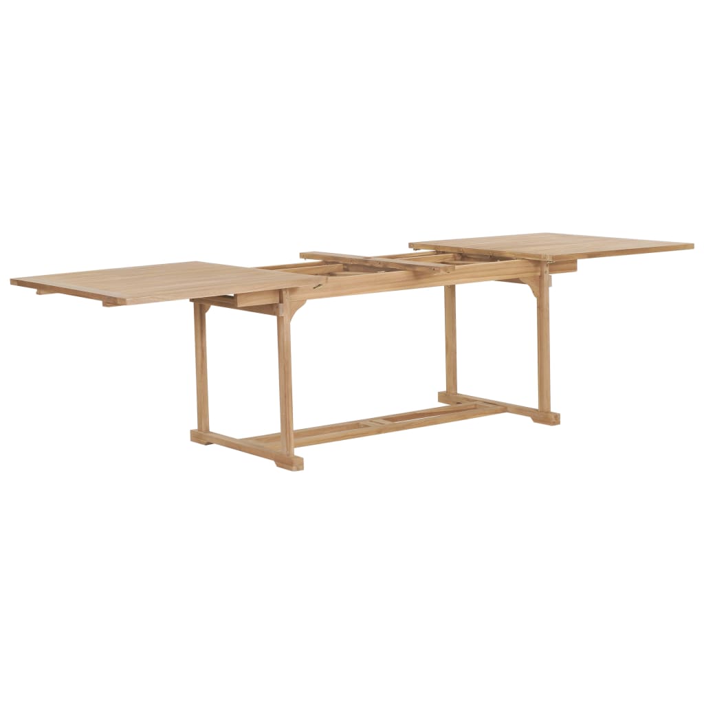 vidaXL 9-tlg. Garten-Essgruppe 180-280 x 100 x 75 cm Teak Massivholz