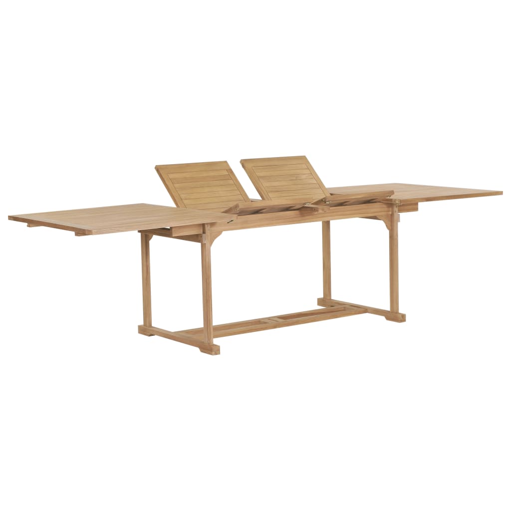 vidaXL 9-tlg. Garten-Essgruppe 180-280 x 100 x 75 cm Teak Massivholz