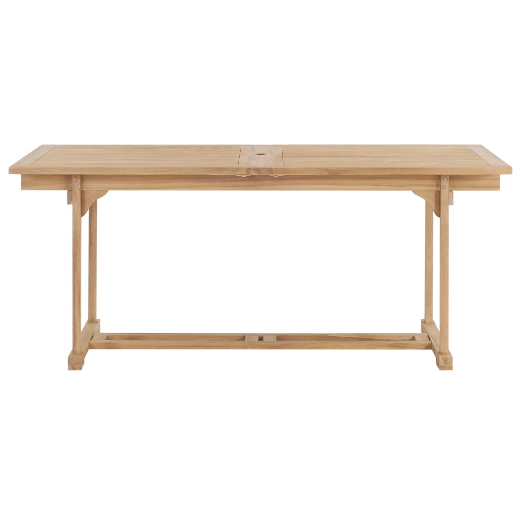 vidaXL 9-tlg. Garten-Essgruppe 180-280 x 100 x 75 cm Teak Massivholz