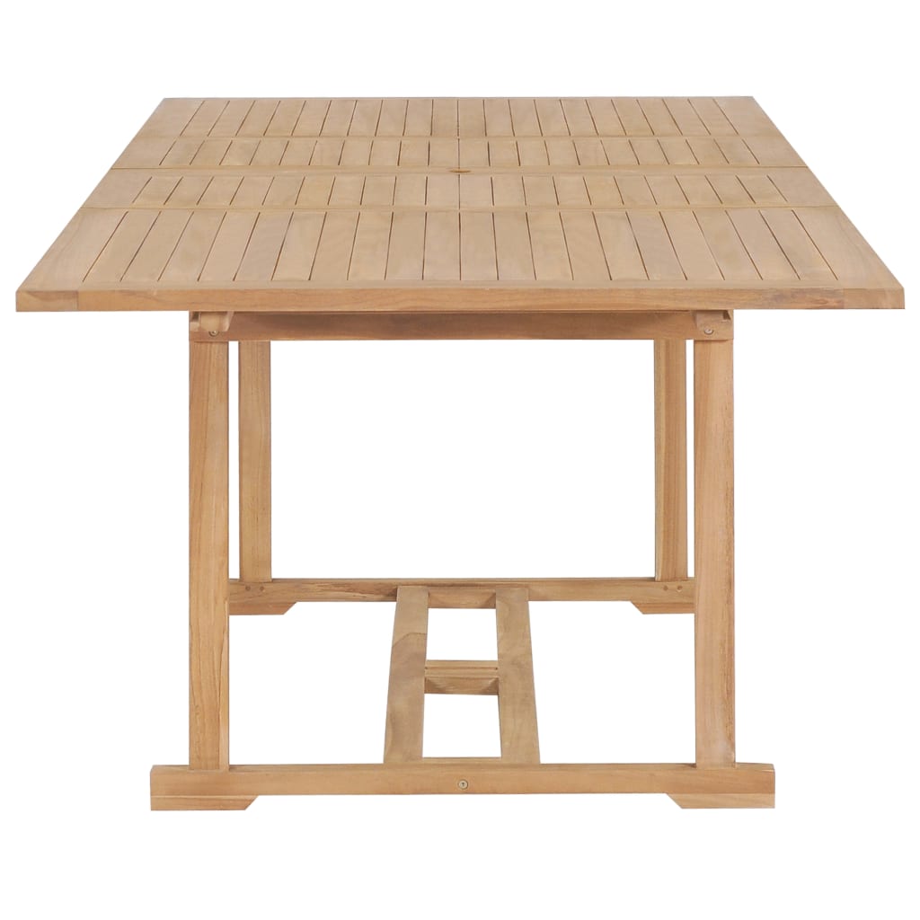 vidaXL 9-tlg. Garten-Essgruppe 180-280 x 100 x 75 cm Teak Massivholz