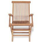 vidaXL 5-tlg. Garten-Essgruppe Teak Massivholz