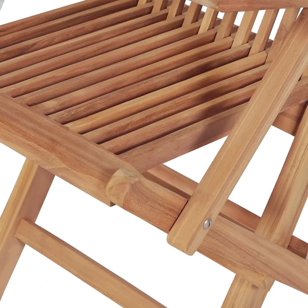 vidaXL 5-tlg. Garten-Essgruppe Teak Massivholz