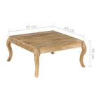 vidaXL Beistelltisch 45 x 45 x 40 cm Mangoholz Massiv