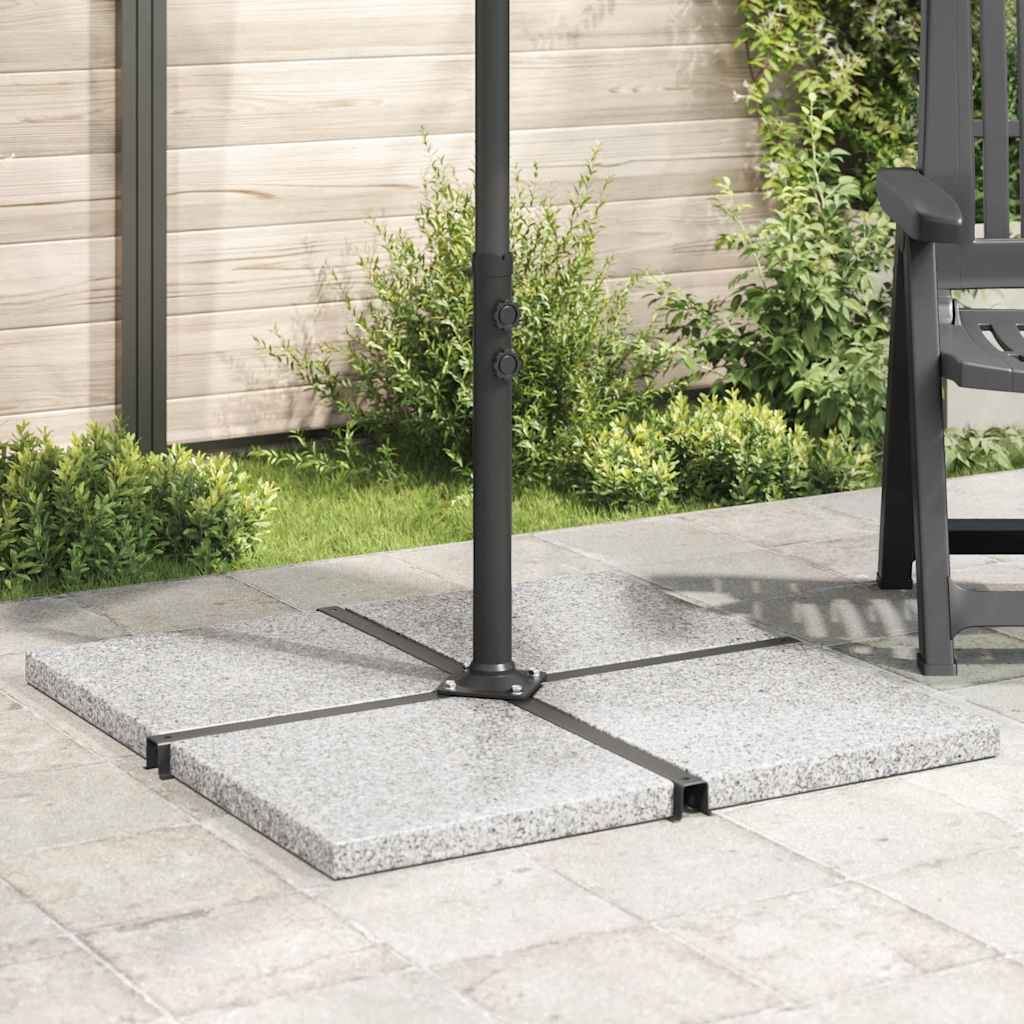 vidaXL Sonnenschirm-Gewichtsplatte Granit 25 kg Quadratisch Grau