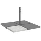 vidaXL Sonnenschirm-Gewichtsplatte Granit 25 kg Quadratisch Grau