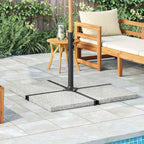 vidaXL Sonnenschirm-Gewichtsplatte Granit 25 kg Quadratisch Grau
