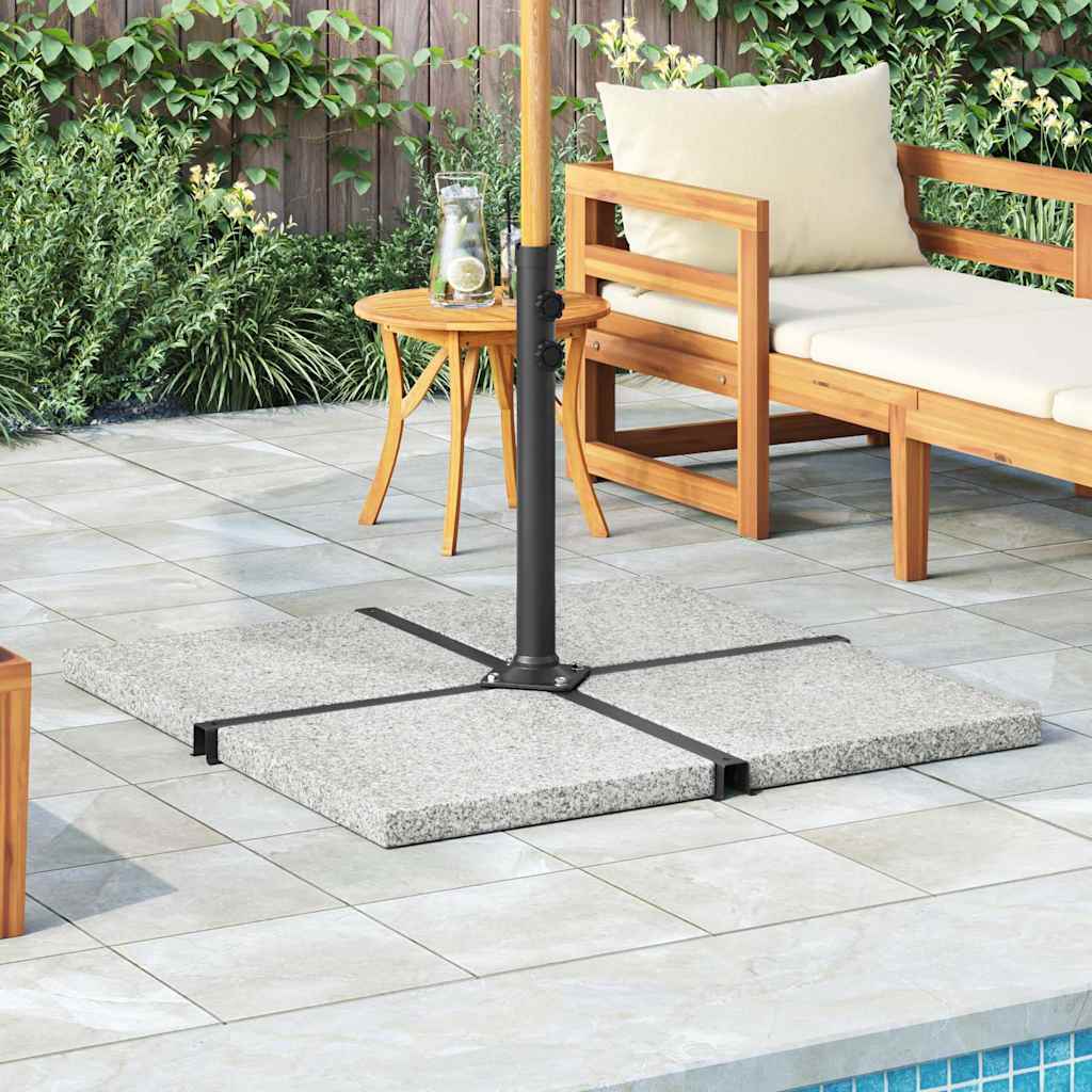 vidaXL Sonnenschirm-Gewichtsplatte Granit 25 kg Quadratisch Grau