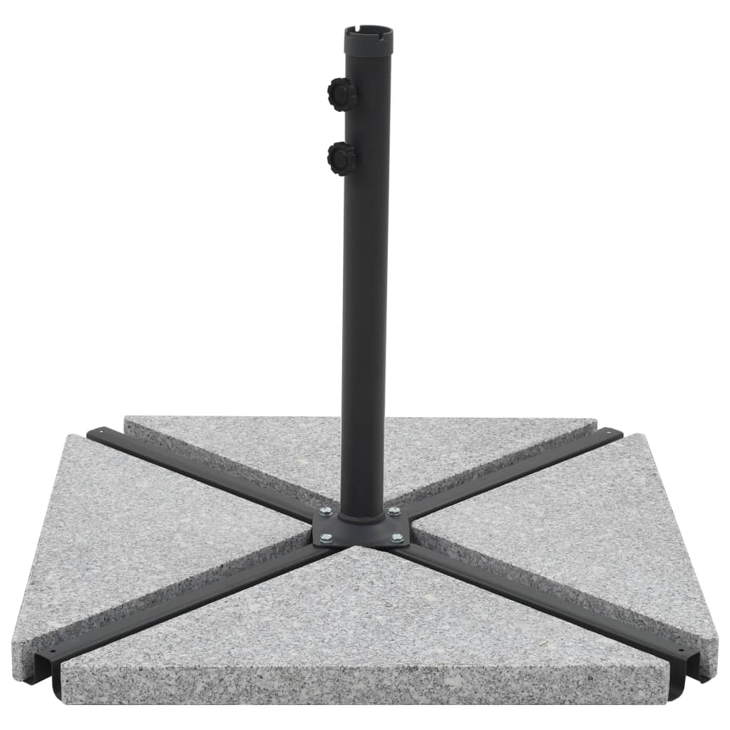 vidaXL Sonnenschirm-Gewichtsplatte Granit 15 kg Dreieckig Grau