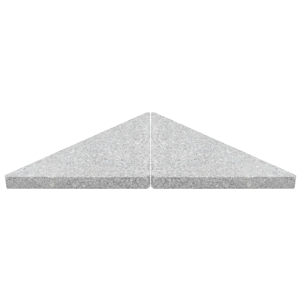 vidaXL Sonnenschirm-Gewichtsplatte Granit 15 kg Dreieckig Grau